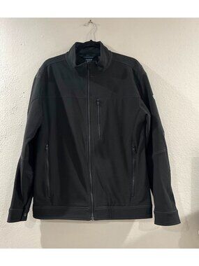 Kuhl Impakt Softshell Jacket Mens Large Black Full Zip Pockets Outdoor Hiking